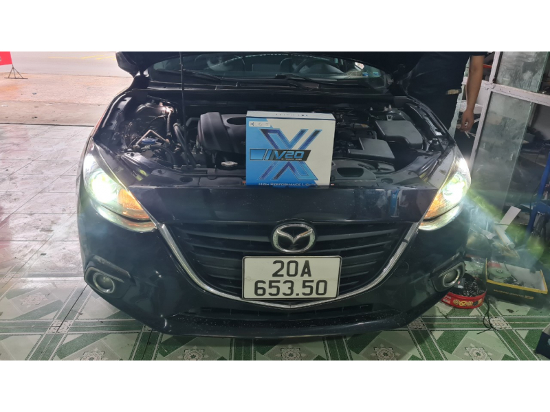 Độ đèn nâng cấp ánh sáng  Mazda 3 2016 					